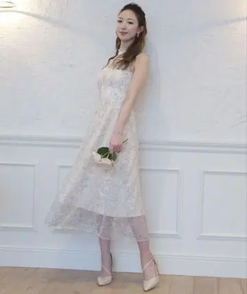 새상품급 로얄 파티 셰리 레이스 원피스 아이보리
