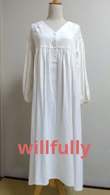 willfully 긴팔 롱 원피스 면 100%