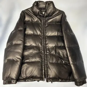 UNITED ARROWS BLUE LABEL 블랙 가죽 다운 M 양가죽