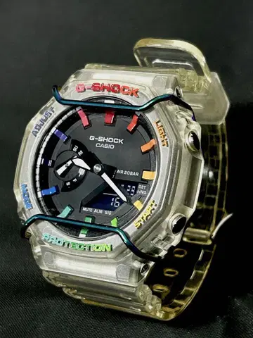 G-SHOCK GA2100-SKE 레인보우 카시오 커스텀 MOD