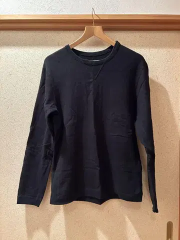 REIGNING CHAMP 블랙 긴팔 티셔츠 S/P 소매 나일론 절개