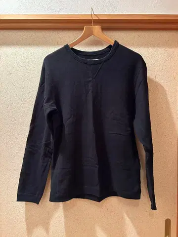 REIGNING CHAMP 블랙 긴팔 티셔츠 S/P 소매 나일론 절개