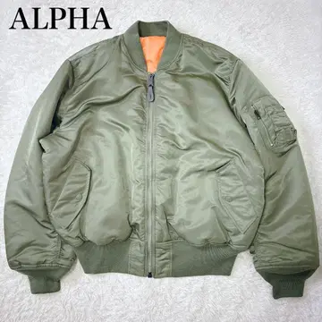 미사용급 ALPHA 플라이트 자켓 MA-1 리버서블 XL 짧은 기장