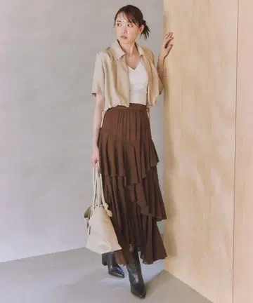 COCO DEAL 티어드 프릴 스커트