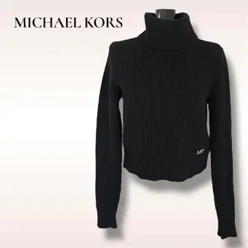 MICHAEL KORS 터틀넥 스웨터 블랙 울 100% XS