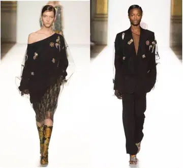 DRIES VAN NOTEN 비쥬 튤 상의