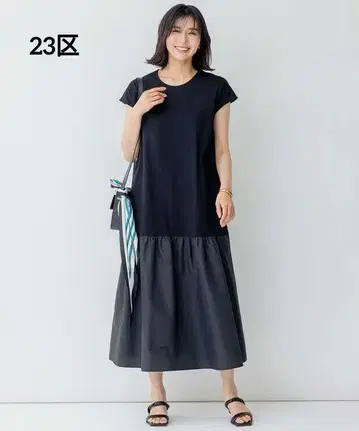 [ 새상품급 ] 23구 원피스 블랙 면 타프타 40