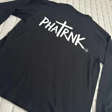 PHATRNK 블랙 롱 슬리브 티셔츠