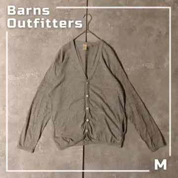 레어 일본제 Barns Outfitters 그레이 코튼 가디건 M