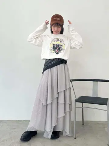 LILY BROWN 시어 프릴 캉캉 스커트