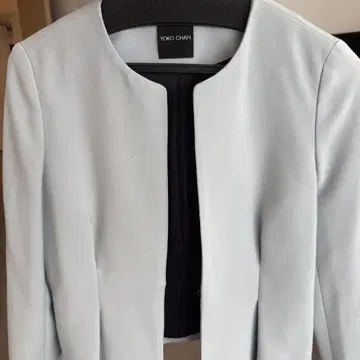 YOKO CHAN 노카라 자켓 라이트 블루 36