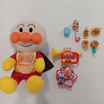 호빵맨 봉제 인형과 완구 세트