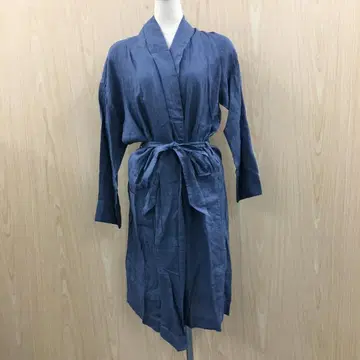 서니 라벨 린넨 숄카라 가운 F0929A11