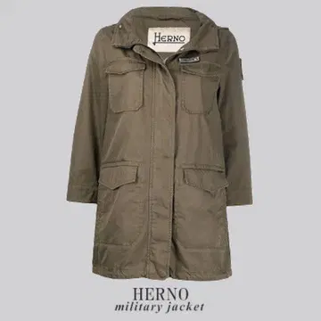 Herno 밀리터리 자켓 올리브색 42