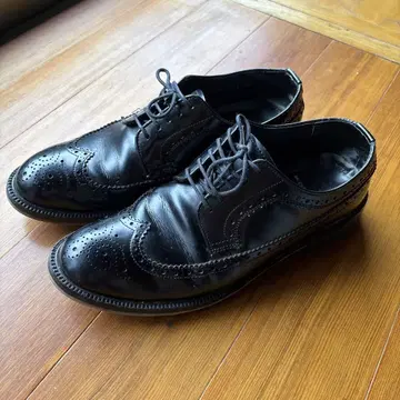 KENFORD 블랙 가죽 옥스퍼드 신발