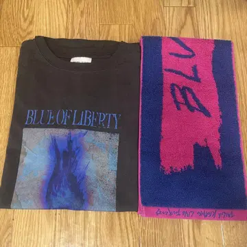 쿄모토 타이카 BLUE OF LIBERTY 머플러 타월 T셔츠 세트