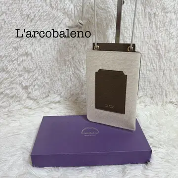 [컨디션 최상] 라르코발레노 W 숄더 월렛 화이트 L'arcobaleno