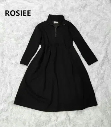 ROSIEE 로지 하프 지퍼 원피스 플레어 원피스