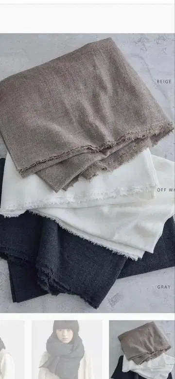 FRANCESCA AMAM LABEL 거즈 스톨 화이트