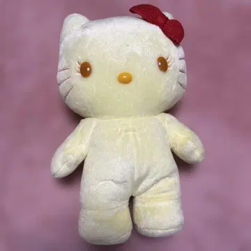 헬로키티 봉제 인형 크림색 약 23cm