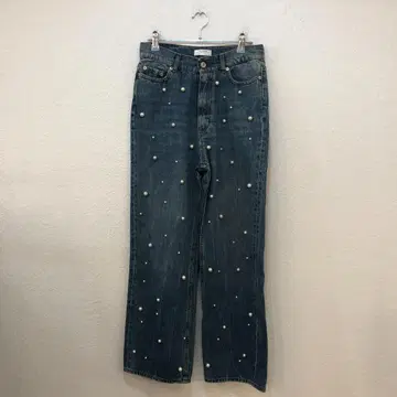 자라 우먼 ZARA WOMAN 펄 장식 데님 팬츠 [ 36 ]
