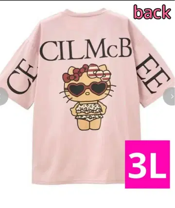 새상품 CECIL McBEE Hello Kitty T셔츠 3L 핑크