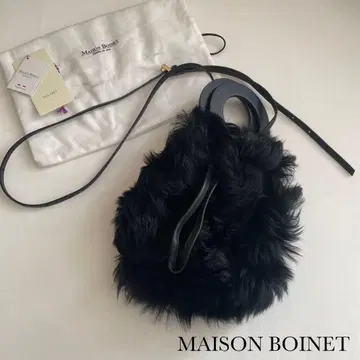 MAISON BOINET 메종 보아네 무스탕 퍼 백 블랙