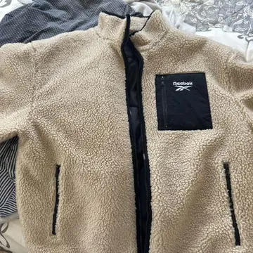 Reebok 플리스 자켓 베이지