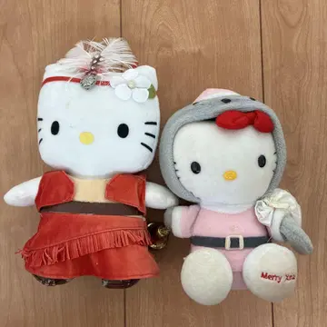 헬로키티 봉제 인형 2체 세트