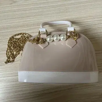 floats! 제리 백 핑크 베이지 체인 포함