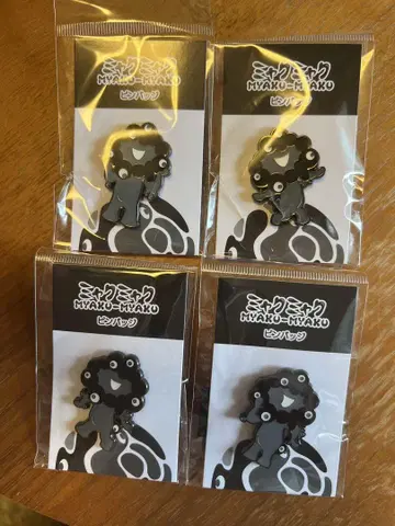 오사카 만박 블랙 미야쿠미야쿠 핀 배지 4종 세트