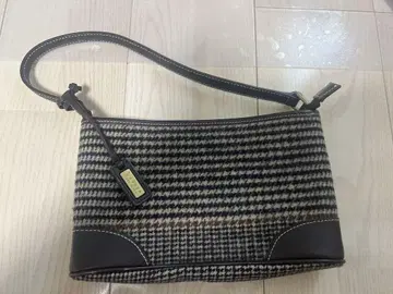 랄프 로렌 체크 무늬 핸드백
