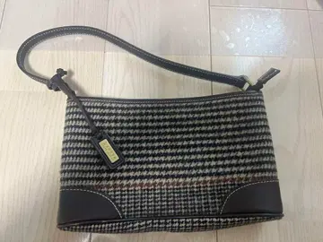 랄프 로렌 체크 무늬 핸드백