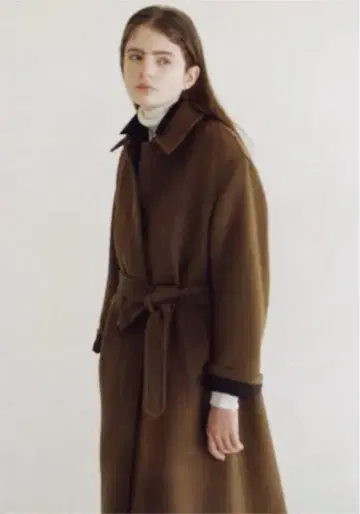 AURALEE 브라운 울 롱 코트 클리닝 완료