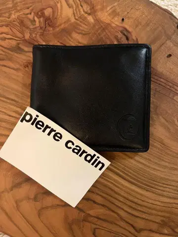 pierre cardin 접이식 지갑 블랙 가죽