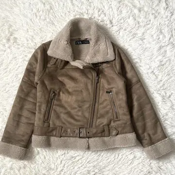 [ 고품질 ] ZARA 보아 라이더스 블루종 L 사이즈 베이지 가을/겨울
