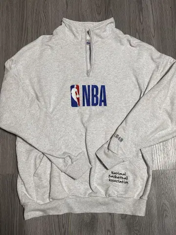 NBA 하프 지퍼 맨투맨 그레이