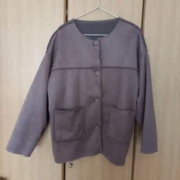 브라운 버튼 자켓