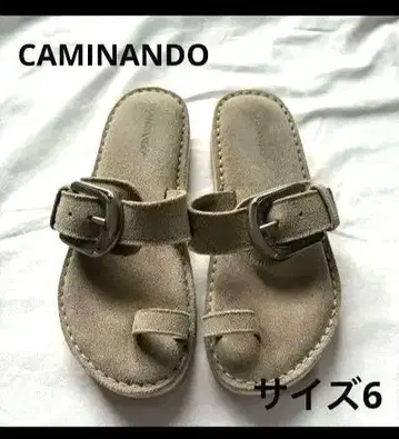 CAMINANDO 카미난도 버클 샌들 실버 스웨이드 23