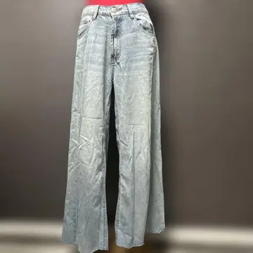 라이트 블루 와이드 레그 데님