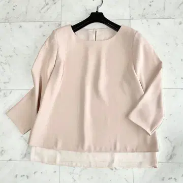 유나이티드 애로우즈 블라우스 7부 소매 베이지