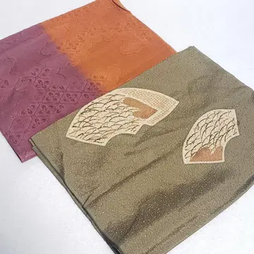 (9907) 오비 장식 천 2점 묶음 판매 기모노 일본 의류 잡화 인기