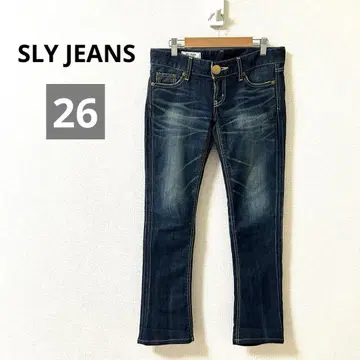 슬라이 SLYJEANS 데님 팬츠 여성용 일본제 코튼 혼방 블루
