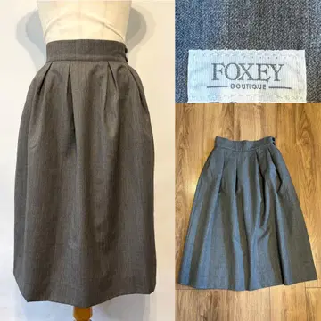 FOXEY 폭시 부티크 개더 스커트 그레이 38