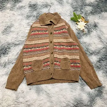CROCODILE 크로커다일 (LL) 가디건 긴팔 넉넉한 로고 입