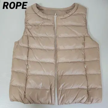 ROPE 베이지 퀼팅 다운 베스트
