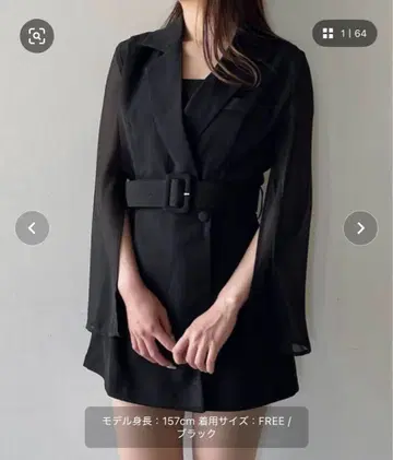 NOMAE 시어 슬리브 테일러드 원피스