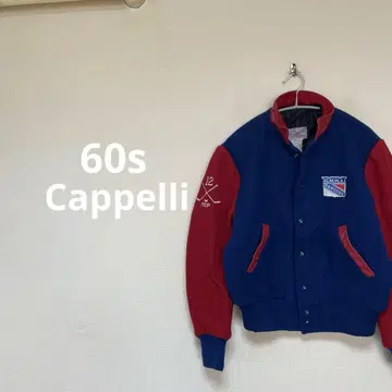 60s Cappelli USA제 멜톤 바시티 자켓 투톤 칼리지