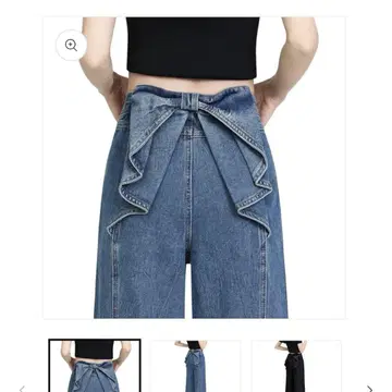 Retro Ribbon Wide Pants 백리본 와이드 데님