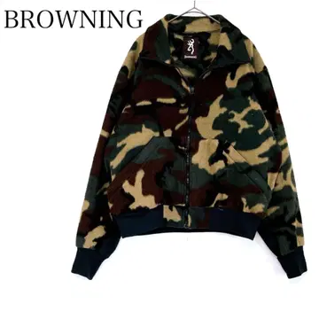 BROWNING 플리스 자켓 카모플라주 아우터 풀 집업 캐주얼